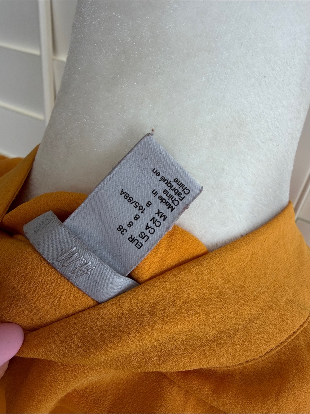 Sleeveless Tie-Neck Blouse - Mustard Yellow Sz 8 - Picture 5 of 5